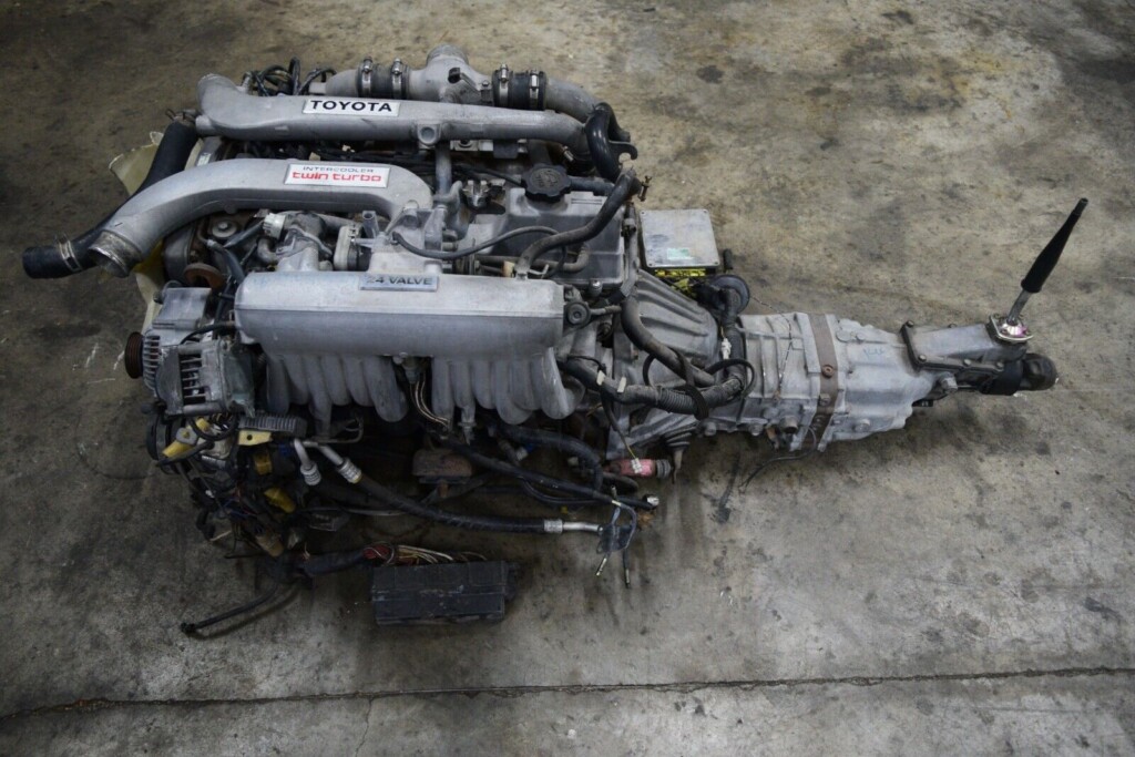 Toyota 1G-GTE Turbo Engine with W58 5-Speed Manual Transmission, Wiring Harness & ECU - Image 5