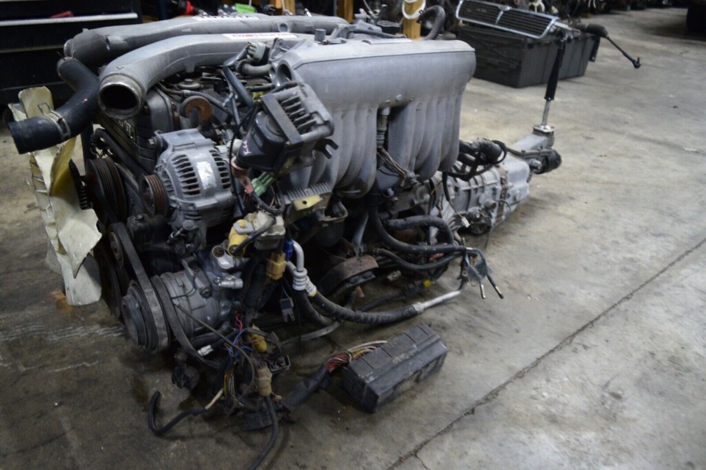 Toyota 1G-GTE Turbo Engine with W58 5-Speed Manual Transmission, Wiring Harness & ECU - Image 2