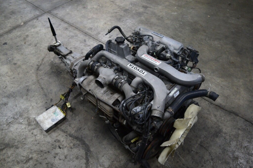 Toyota 1G-GTE Turbo Engine with W58 5-Speed Manual Transmission, Wiring Harness & ECU - Image 7