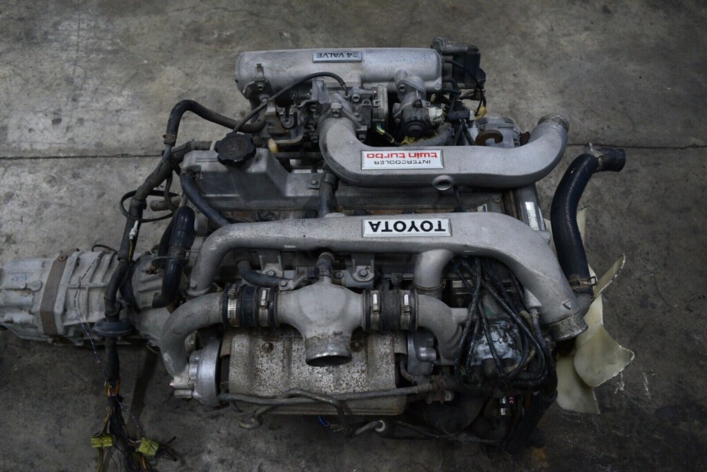 Toyota 1G-GTE Turbo Engine with W58 5-Speed Manual Transmission, Wiring Harness & ECU