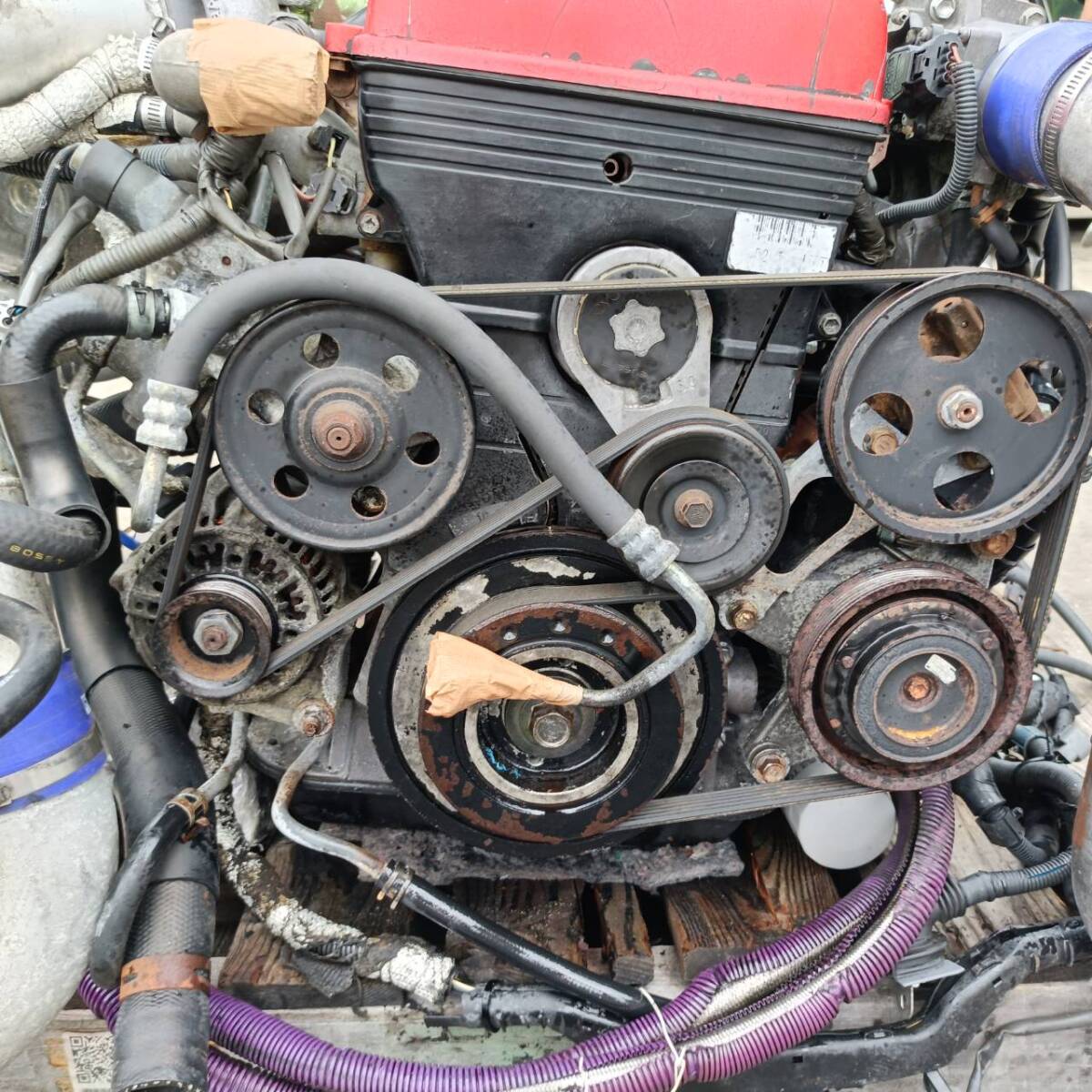 JZS147 Toyota Aristo 2JZ-GTE Engine with HKS Turbo, Intercooler, Oil Cooler & Automatic Transmission - Image 5
