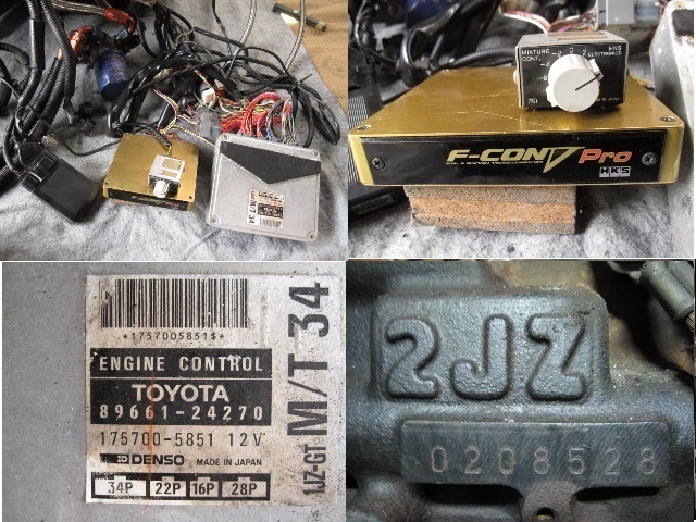Working 2JZ-GTE engine with HKS T51R-kai turbo, exhaust manifold, F-CON V Pro, high-lift camshaft, metal gasket, injectors, and wiring harness. Fits JZA80, JZS147, and JZZ30. - Image 11